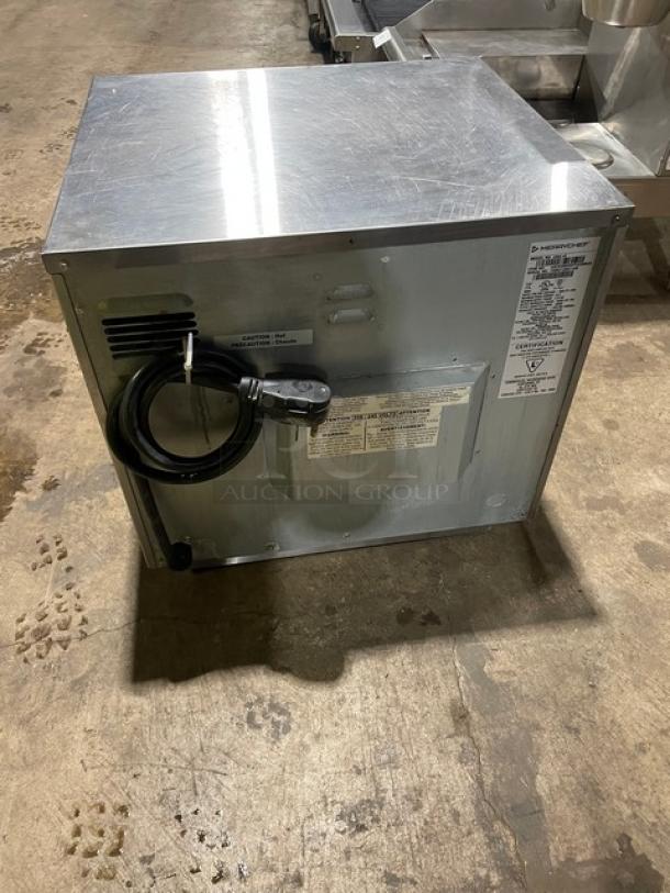 LATE MODEL! Merrychef Commercial Stainless Steel Electric Powered Countertop Rapid Cook Oven! With EasyTouch Icon-Driven Touchscreen! With Flat Turn-Table Plate, Baking/Roasting Pan & Wire Racks! Model: Eikon E3 SN: 1906213091188! 208/240V 1 Phase! Working When Removed! - Image 3 of 8