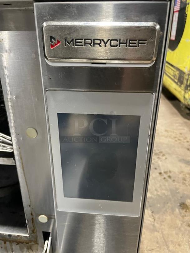 LATE MODEL! Merrychef Commercial Stainless Steel Electric Powered Countertop Rapid Cook Oven! With EasyTouch Icon-Driven Touchscreen! With Flat Turn-Table Plate, Baking/Roasting Pan & Wire Racks! Model: Eikon E3 SN: 1906213091188! 208/240V 1 Phase! Working When Removed! - Image 7 of 8