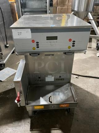 Bunn Starbucks Style Commercial Stainless Steel Countertop Soft Heat Dual Coffee Brewer! With Hot Water Dispenser! Model: DUAL SH DBC! 120/208V 1 Phase! On Legs!