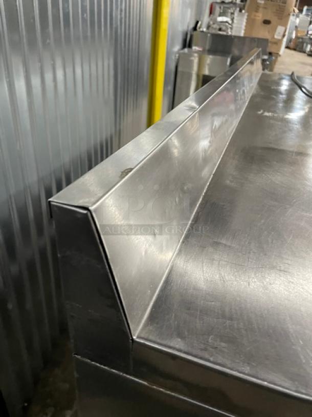 True Commercial Stainless Steel 2 Door Refrigerated Worktop Table! With Backsplash! With Poly Coated Wire Racks! Model: TWT-60 SN: 1-2972936! 115V 1 Phase! On Casters! - Image 8 of 9