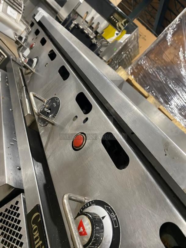 Vulcan Commercial Stainless Steel Natural Gas Powered 48" Mirror Shine Polished Top Flat Griddle! With Snap Action Thermostatic Controls! Model: MSA48-101! On Legs! - Image 6 of 9