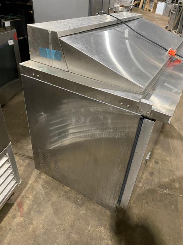 Kelvinator Commercial Stainless Steel 2 Door Refrigerated Bain Marie Style Mega Top Salad/Sandwich Prep Table! With Poly Coated Wire Racks! Model: KCHMT60.24 SN: 20820054! 115V! On Casters! - Image 2 of 9