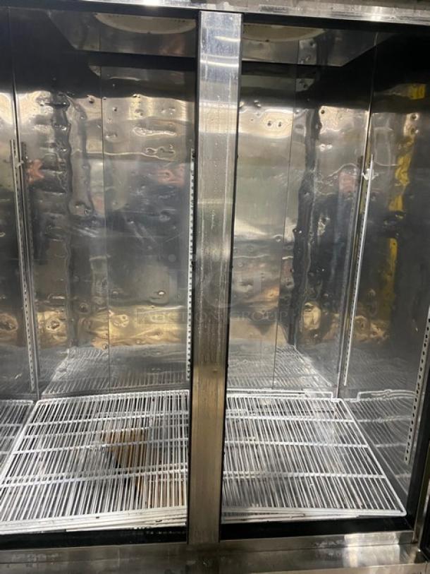 Maxx Cold Commercial Stainless Steel Solid 2 Door Reach In Freezer! With Poly Coated Wire Racks! With Digital Control! Model: MCF-49FD! 115V 1 Phase! On Casters! Powers On But Does Not Get Down To Temp! - Image 5 of 9
