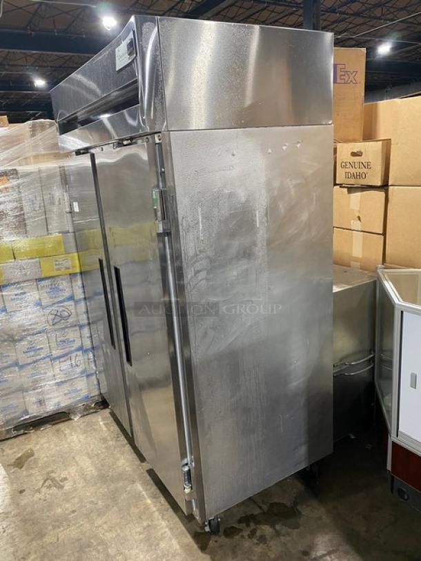 Delfield 6000XL Series Commercial Stainless Steel Solid 2 Door Reach In Freezer! With Wire Racks! 115V 1 Phase! On Casters! - Image 2 of 10