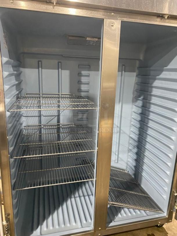 Delfield 6000XL Series Commercial Stainless Steel Solid 2 Door Reach In Freezer! With Wire Racks! 115V 1 Phase! On Casters! - Image 6 of 10