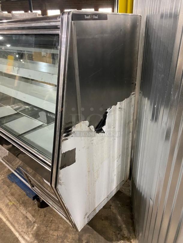 Universal Coolers Commercial Stainless Steel Slanted Glass 2 Tier Refrigerated Deli Meat Display Case! With Additional Refrigerated Storage Underneath! With Rear Access Double Sliding Glass Doors! - Image 2 of 8