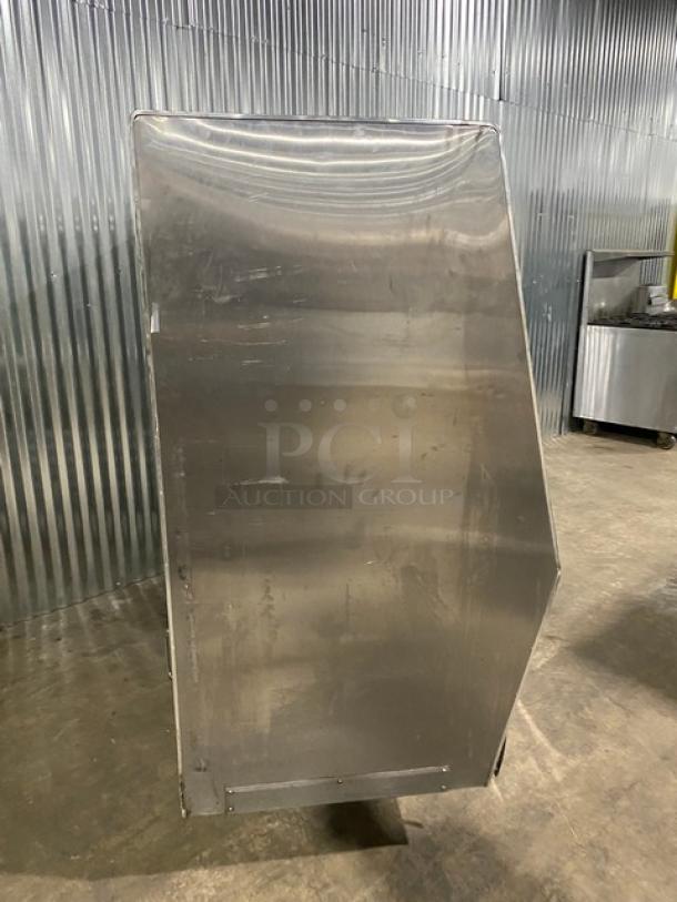 Universal Coolers Commercial Stainless Steel Slanted Glass 2 Tier Refrigerated Deli Meat Display Case! With Additional Refrigerated Storage Underneath! With Rear Access Double Sliding Glass Doors! - Image 3 of 8