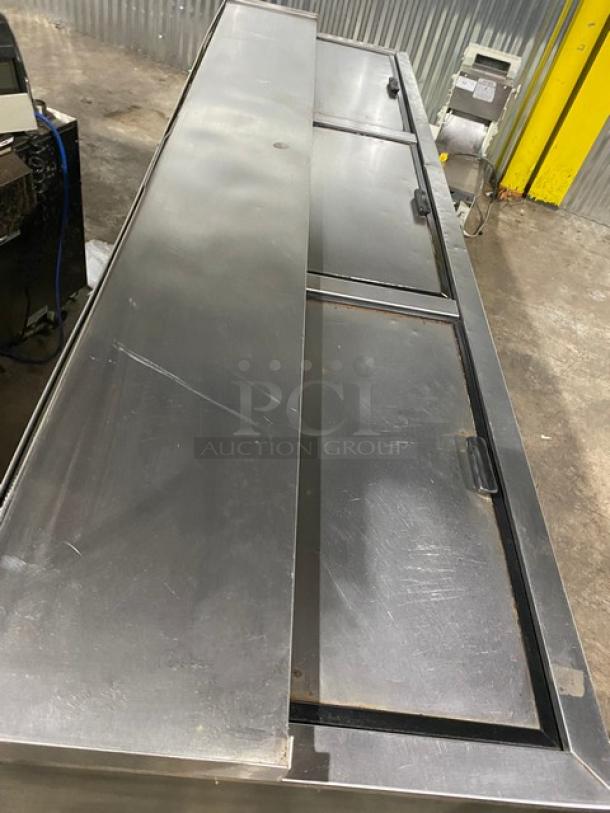 Migali Competitor Series Commercial Black Powder Coated Steel 95" Horizontal Bottle Cooler! With 3 Stainless Steel Sliding Lids! With Wire Rack Dividers! Model: HBC-95 SN: 2009020157! 115V 1 Phase! - Image 5 of 9