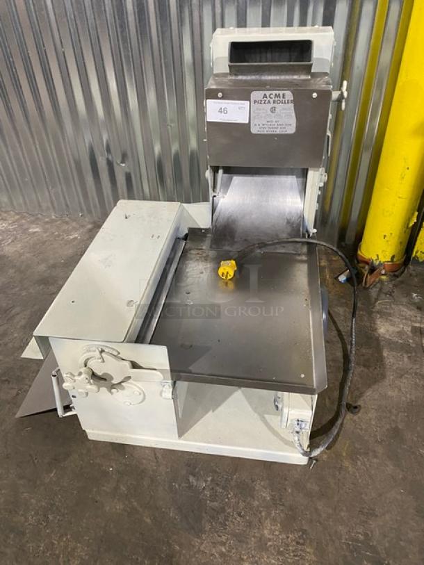 Acme 7 Series Commercial Stainless Steel Countertop Pizza Dough Roller/Sheeter Machine! Model: 7 SN: 7-2375! 115V 1 Phase! - Image 1 of 9