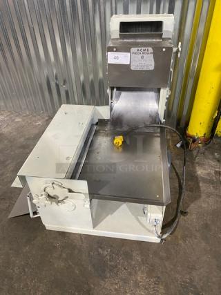 Acme 7 Series Commercial Stainless Steel Countertop Pizza Dough Roller/Sheeter Machine! Model: 7 SN: 7-2375! 115V 1 Phase!