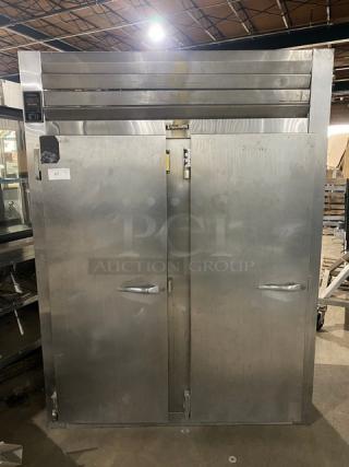Traulsen Commercial Stainless Steel Left Hinged Solid 2 Door Reach In Refrigerator! With Legs!