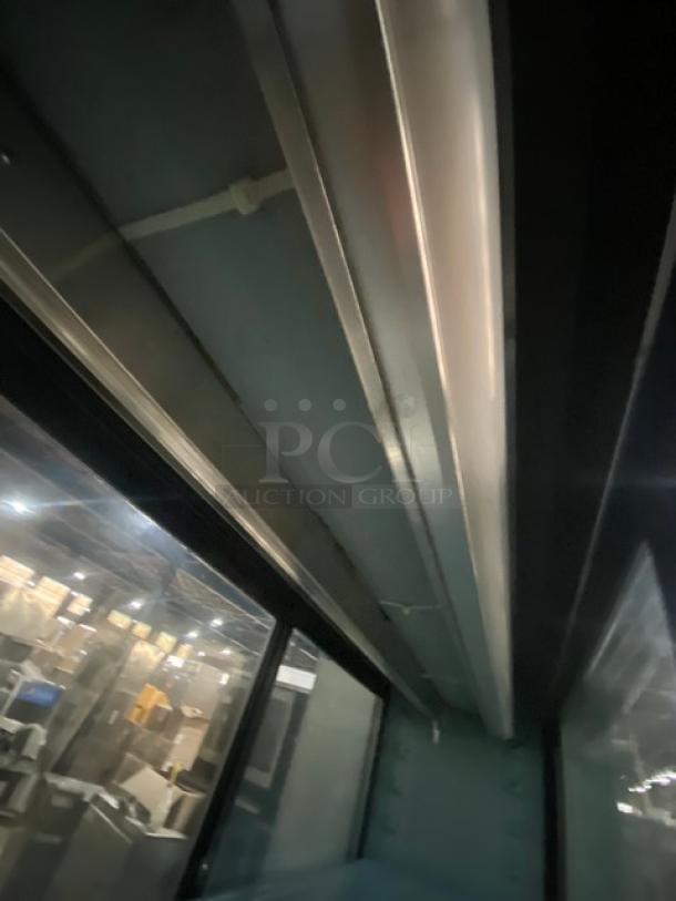 Delfield Commercial Stainless Steel Refrigerated Pass-Through Merchandiser Display Showcase! With 2 Tier Storage Base Underneath! With Adjustable Poly Coated Wire Rack! Model: 5PC72N SN: 0402036000912M! 120V 1 Phase! On Legs! - Image 6 of 9
