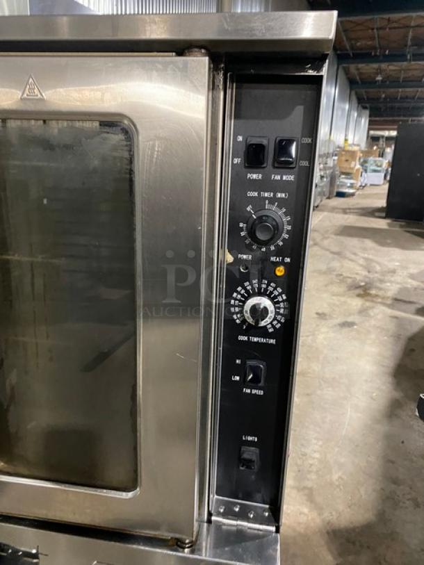 Copper Beech Range Commercial Stainless Steel Natural Gas Powered Single Stack Convection Oven! With Wire Oven Rack! On Legs With Casters! - Image 6 of 8