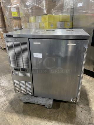 Perlick Commercial Stainless Steel 1 Section Refrigerated Dual-Zone Back Bar Storage Cabinet! Model: DZS36-T-1 SN: 1804266690A! 115V 1 Phase!