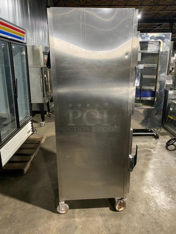 Alto-Shaam Halo Heat Series Commercial Stainless Steel Dutch Door Dual Compartment Mobile Heated Holding/Proofing Cabinet! With Wire Racks! Model: 1000-UP SN: 1057014-000! 120V 1 Phase! On Casters! - Image 2 of 9