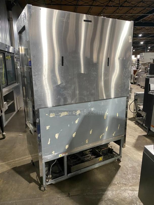Langer Commercial Stainless Steel Self-Contained Refrigerated Open Grab-N-Go Display Merchandiser Showcase! With Adjustable Tier Shelves! Model: Karlos 200 UL SN: 48219! 230V 1 Phase! On Castors! - Image 3 of 8
