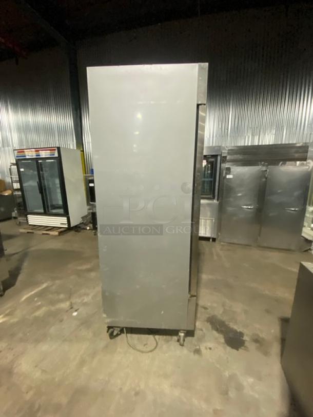 Beverage-Air Commercial Stainless Steel Solid 2 Door Reach In Refrigerator! With Poly Coated Wire Racks! Model: KR48-1AS! 115V 1 Phase! On Casters! Working When Removed! - Image 4 of 9