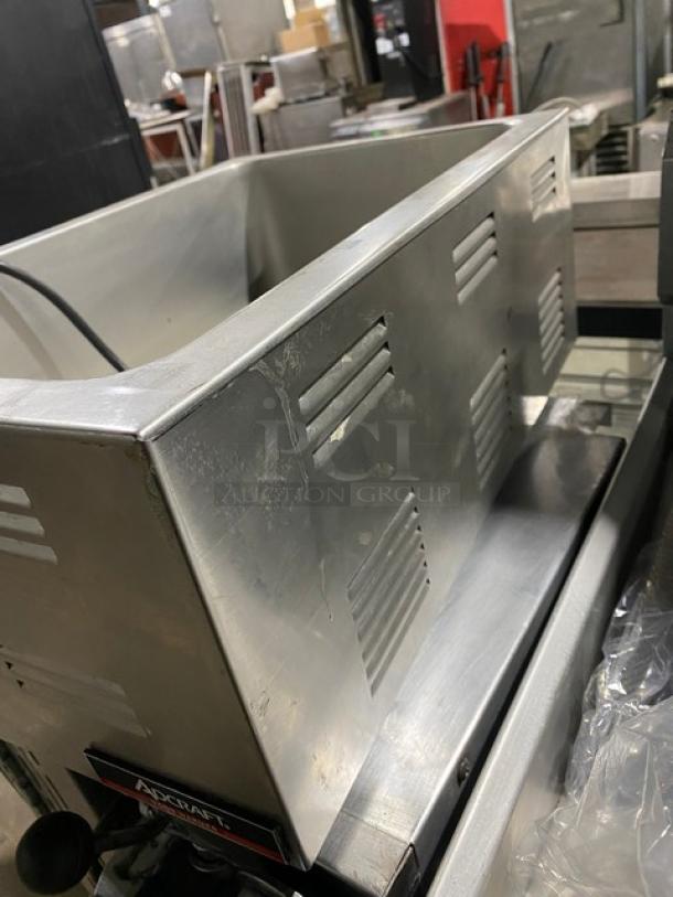 ADCraft! 2021! Commercial Stainless Steel Electric Powered Countertop Single Well Food Warmer! Model: FW-1200W! 120V! On Legs! - Image 3 of 8
