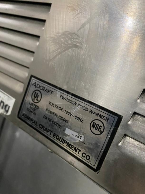 ADCraft! 2021! Commercial Stainless Steel Electric Powered Countertop Single Well Food Warmer! Model: FW-1200W! 120V! On Legs! - Image 5 of 8