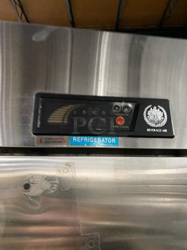 Beverage-Air Commercial Stainless Steel Solid 2 Door Reach In Refrigerator! With Poly Coated Wire Racks! Model: KR48-1AS! 115V 1 Phase! On Casters! Working When Removed! - Image 8 of 9