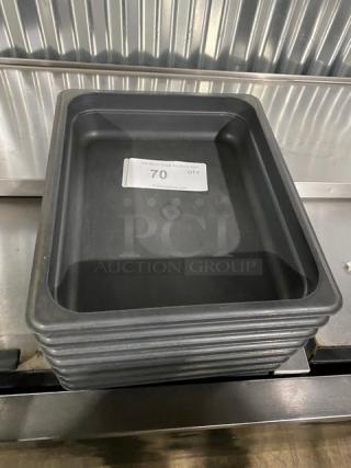 Lot Of Cambro Commercial Black Camwear 1/2 Size Food Pans! Model: En 631-1! All One Money!