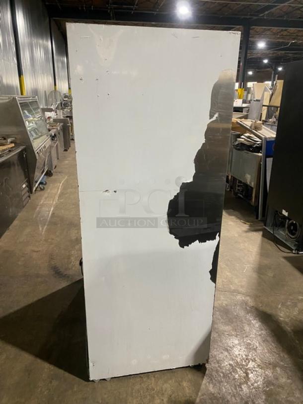 Leader Commercial Stainless Steel Double Glass Sliding Door Reach In Refrigerator Merchandiser! With LED Light! With Poly Coated Wire Rack! Model: ESLS48 S/C SN: NQ03M2502! 115V 1 Phase! - Image 4 of 8