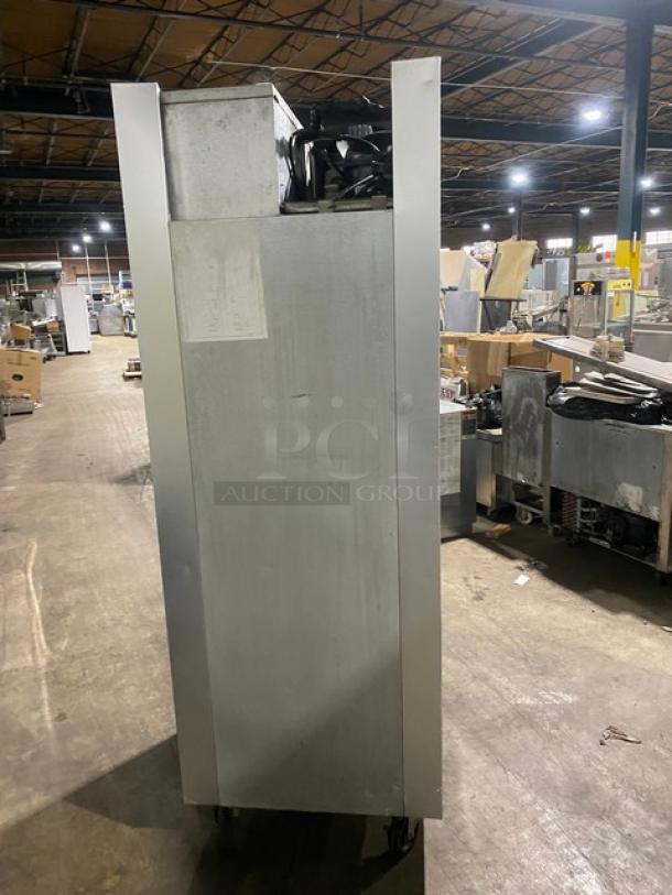 Traulsen Commercial Stainless Steel Solid Single Door Reach In Freezer! With Poly Coated Wire Racks! Model: G12010 SN: T93868D05! 115V 1 Phase! On Casters! - Image 3 of 9