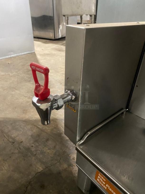 Bunn Starbucks Style Commercial Stainless Steel Countertop Dual Soft Heat Coffee Brewer! With Hot Water Dispenser! With Stainless Steel Brew Baskets! Model: DUAL SH DBC SN: DUAL128596! 120/208V 1 Phase! On Legs! - Image 6 of 7
