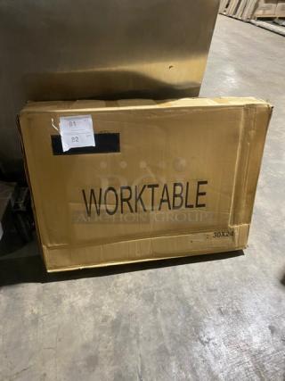 New In The Box! Pantin Commercial Stainless Steel 30x24 Worktable! With Rice Cooker Cut Out! On Double Shelf Stand With Legs!