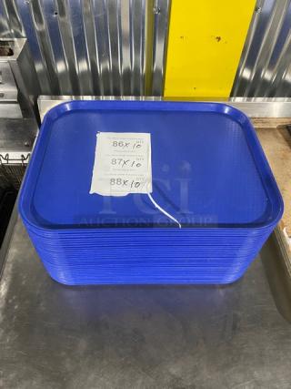 Cambro Commercial Royal Blue 14"x18" Fast-Food Serving Trays! Model: 1418FF! 10X Your Bid!