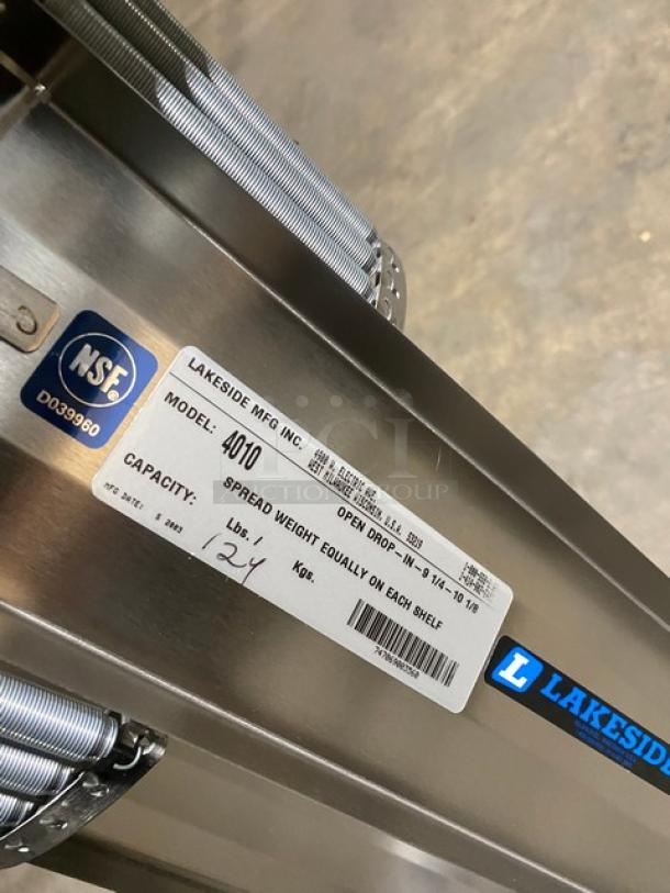 New In The Box! Lakeside Commercial Stainless Steel Unheated Open Drop-In Dish Dispenser! Model: 4010! For 9-1/4" to 10-1/8" Plates! - Image 4 of 4