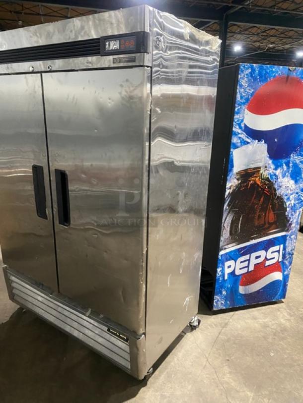 Blue Air Commercial Stainless Steel Solid 2 Door Reach In Freezer! With Poly Coated Wire Racks! Model: BASF2 SN: LTF2-NO4-0001! 115V 1 Phase! On Casters! - Image 2 of 10