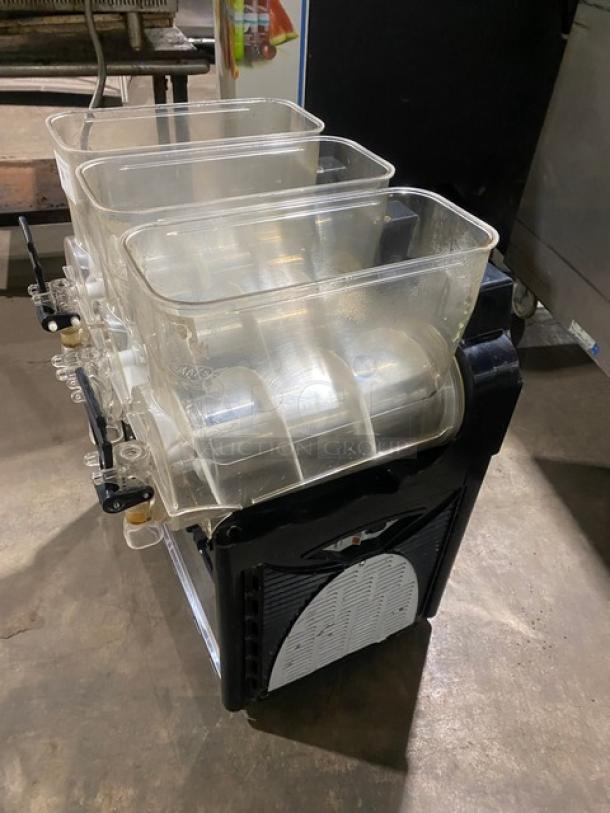 Cofrimell Commercial Stainless Steel Countertop Slush/Smoothie/Frozen Beverage Mahine! With 3 Flavor Hoppers!  On Legs! - Image 2 of 8