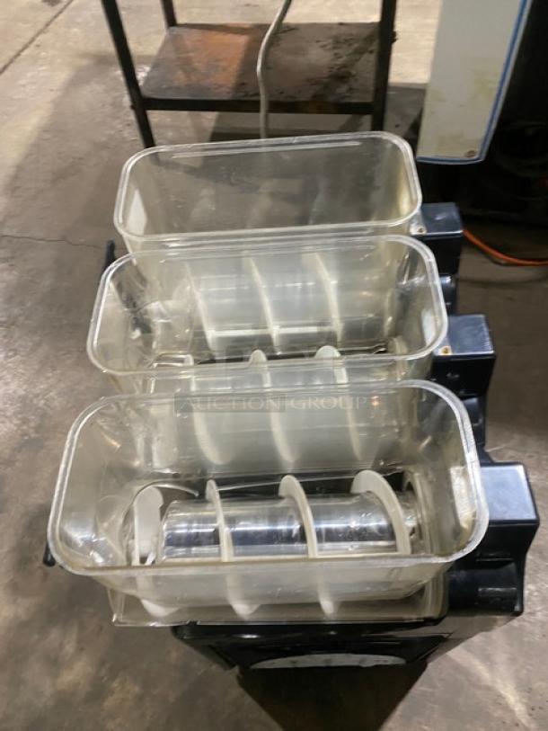 Cofrimell Commercial Stainless Steel Countertop Slush/Smoothie/Frozen Beverage Mahine! With 3 Flavor Hoppers!  On Legs! - Image 5 of 8