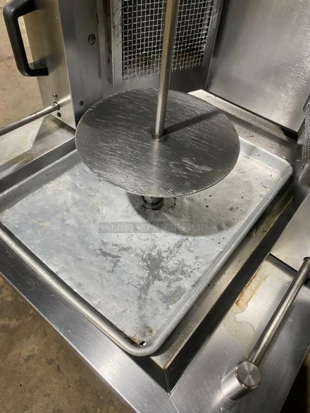 WOW! Attias Commercial Stainless Steel Natural Gas Powered Heavy-Duty Gyro Machine! With 8 Infrared Ceramic Burners! On Legs! Working When Removed! - Image 6 of 9