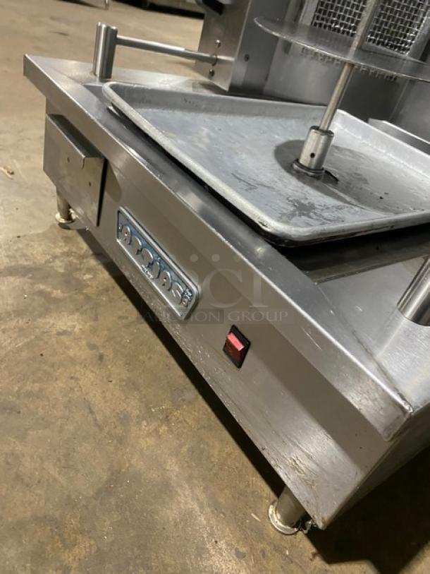 WOW! Attias Commercial Stainless Steel Natural Gas Powered Heavy-Duty Gyro Machine! With 8 Infrared Ceramic Burners! On Legs! Working When Removed! - Image 8 of 9