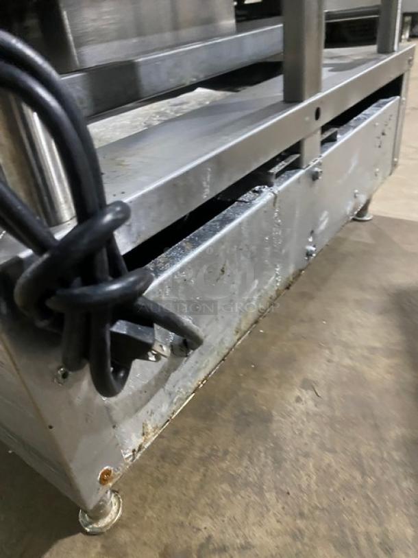 WOW! Attias Commercial Stainless Steel Natural Gas Powered Heavy-Duty Gyro Machine! With 8 Infrared Ceramic Burners! On Legs! Working When Removed! - Image 9 of 9