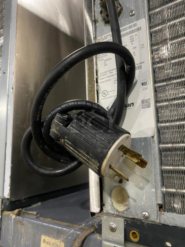 Sweet! LATE MODEL! Scotsman Commercial Stainless Steel Double AIR COOLED Nugget Style Ice Machine Heads! Model: NS1322A-32B SN: 22111320015822 & SN: 22021320012788! 208/230x2V 1 Phase! On Follett Commercial Stainless-Steel Full-Size Ice Bin Attached! With Sliding Doors! With Heavy Duty Power Hinge Lift Up Style SmartGATE! - Image 10 of 11