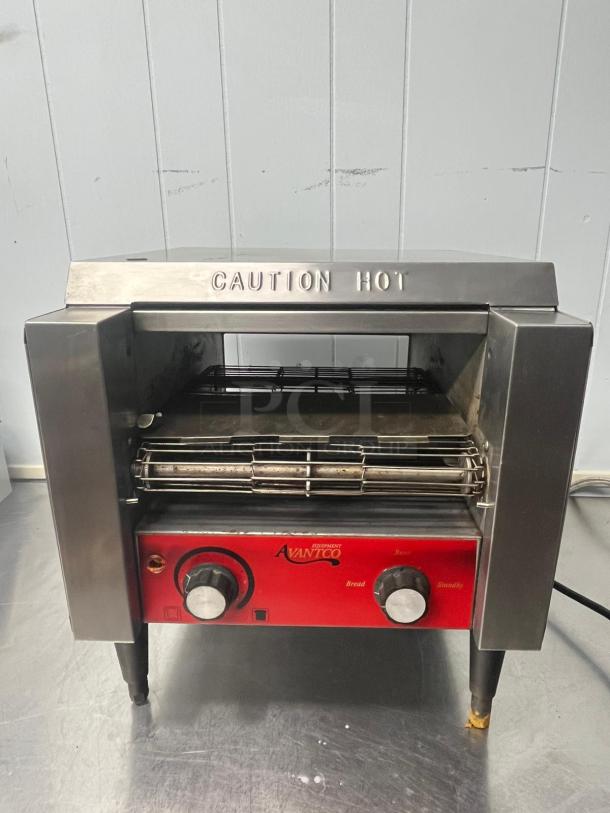 Avantco T140 Commercial 10" Wide Conveyor Toaster with 3" Opening - 120V, 1750W - 300 Slices per Hour - Image 2 of 2