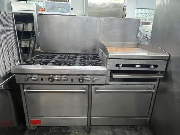 AMAZING Southbend 60" OVEN & (6) Burner Natural Gas Range w/ 24" Raised Griddle - Image 1 of 5