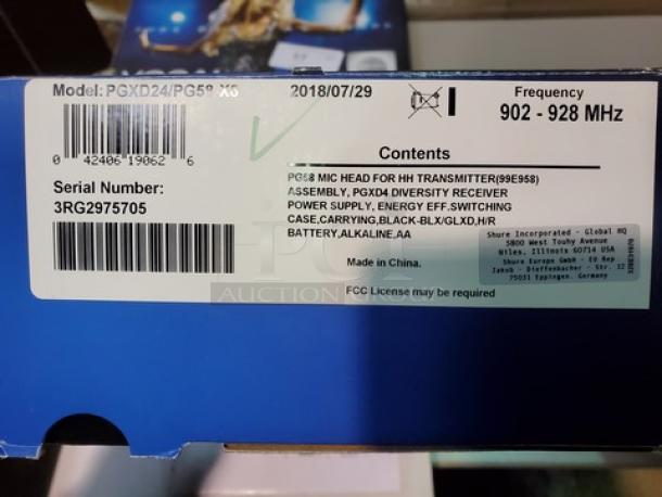 Shure PGXD24/ PG58 Digital Wireless Microphone System. New! - Image 6 of 6