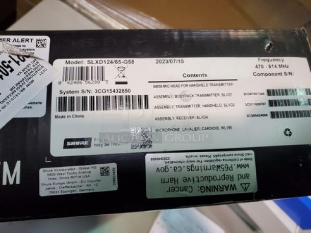 Shure SLX-D Wireless Combo System. New! - Image 2 of 4
