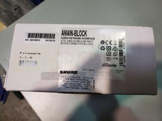 Shure ANI4IN-BLOCK Audio Network Interface. New!