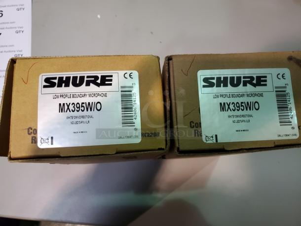 Lot of 2 Shure MX395W/O Low Profile Boundary Mic. New! (2xBid) - Image 2 of 4