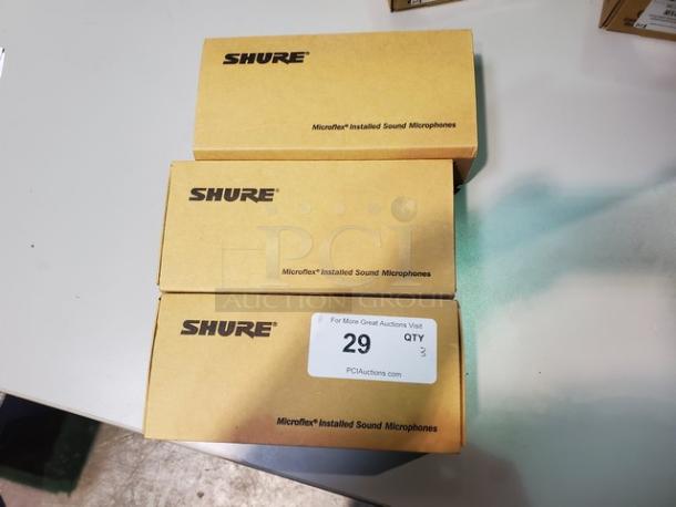 Lot of 3 Shure MX395 B/O-LED Low Profile Boundary Mic. New! (3xBid) - Image 2 of 5