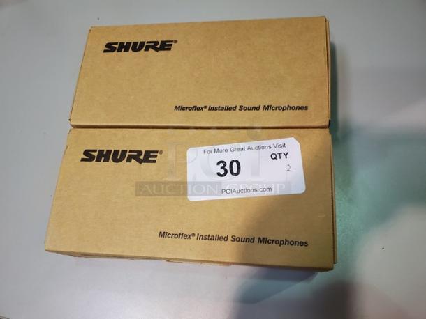 Lot of 2 Shure MX395 B/O-LED Low Profile Boundary Mic. New! (2xBid) - Image 2 of 5