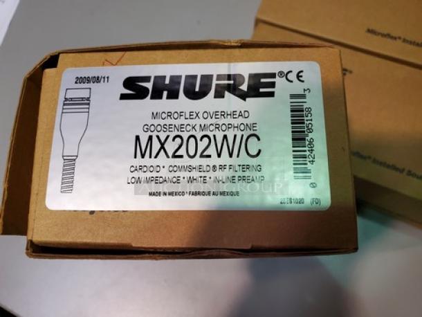 Lot of 3 Shure MX202W/C Microflex Overhead Gooseneck Microphone. New! (3xBid) - Image 3 of 6