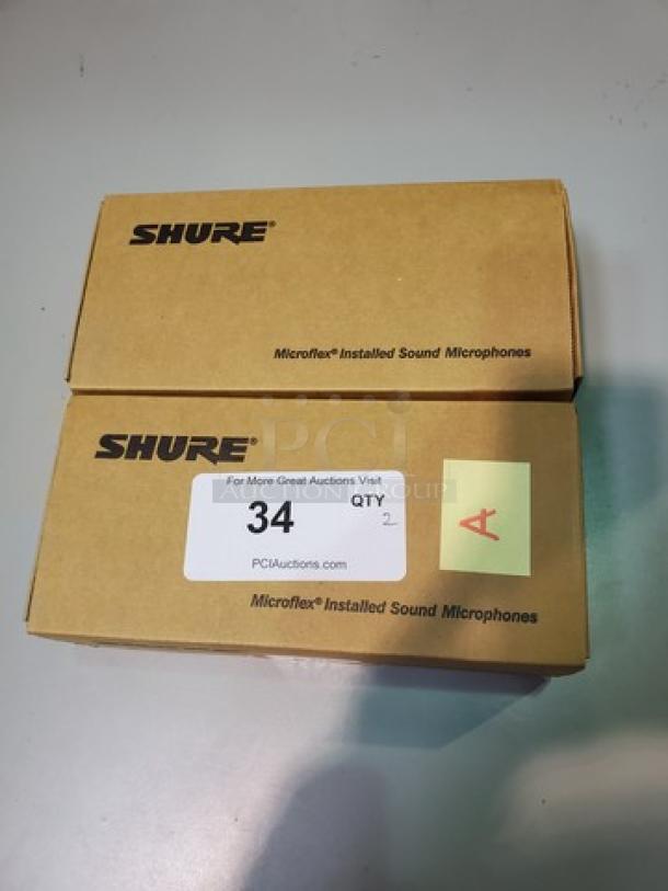Lot of 2 Shure MX202W/C Microflex Overhead Gooseneck Microphone. New! (2xBid) - Image 2 of 6