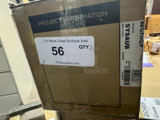 Lot of two Chief SYSAUB Universal ceiling mounts for projectors up to 35 lbs. New! (2xBid) - Image 2 of 4