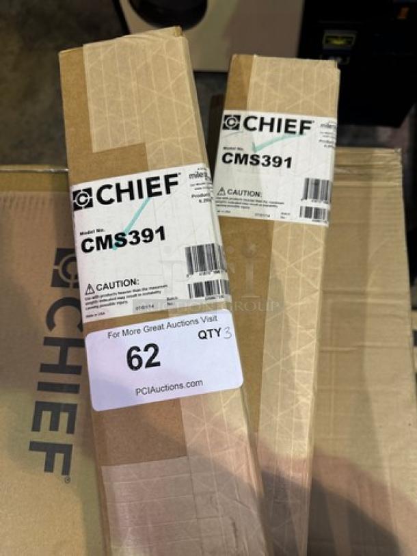 Lot of 3 Chief CMS391 On-Center Ceiling Plates. New! (3xBid) - Image 3 of 4